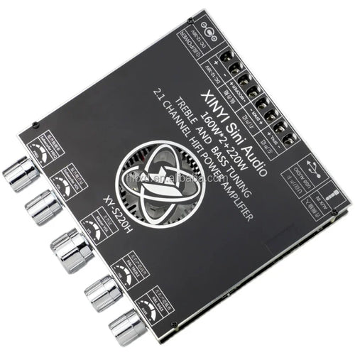 HKM-386259 2.1 Channel Bluetooth 5.0 TDA7498E Subwoofer Amplifier Module 160W*2 + 220W Power Audio System