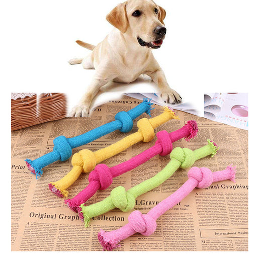 HKM-3862717 Pet Cotton Rope Molar Toy for Dogs - Assorted Colors Available