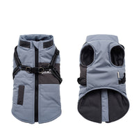 HKM-3864253 Casual Cotton Padded Dog Clothes in Taro Purple, Beige, and Sea Blue Sizes S-XXL