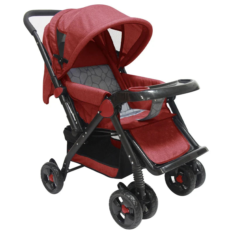HKM-386451 Compact Lightweight 3-in-1 Travel Stroller Pram with Two-Way Push for Infants and Toddlers (0-3 Years)