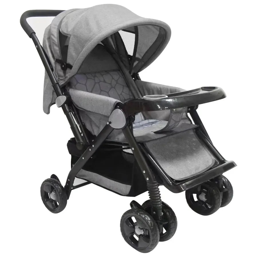 HKM-386451 Compact Lightweight 3-in-1 Travel Stroller Pram with Two-Way Push for Infants and Toddlers (0-3 Years)
