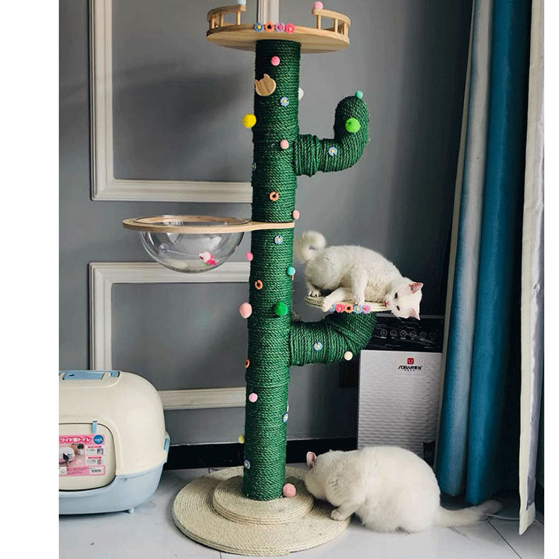 HKM-3865149 Cactus Cat Climbing Frame DIY Material Package and Finished Product Options