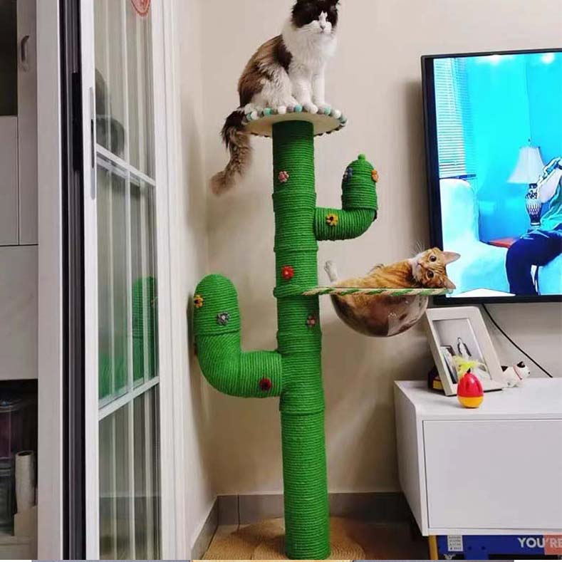 HKM-3865149 Cactus Cat Climbing Frame DIY Material Package and Finished Product Options