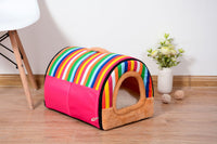 HKM-3865917 Cozy Tunnel Pet House for Small Dogs - Multiple Colors Available