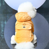 HKM-3866301 Warm Cotton Coat for Pets with Backpack and Traction Rope - Sizes S to XXL
