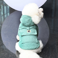 HKM-3866301 Warm Cotton Coat for Pets with Backpack and Traction Rope - Sizes S to XXL