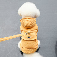 HKM-3866301 Warm Cotton Coat for Pets with Backpack and Traction Rope - Sizes S to XXL