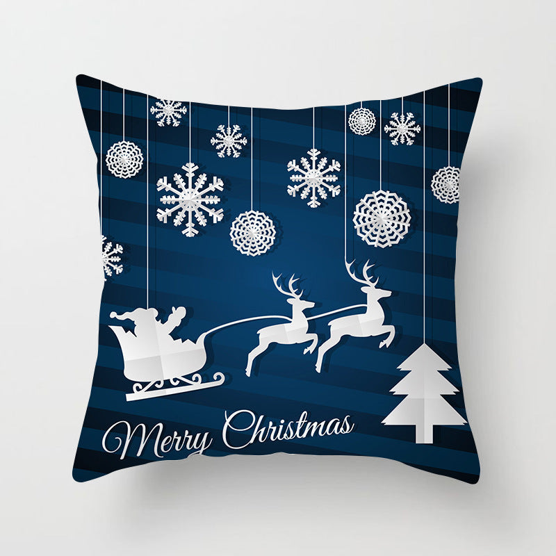 HKM-386643 Festive Cartoon Printed Cushion Cover for Living Room - 45x45 cm Polyester