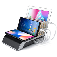 HKM-386643 Universal Mobile Tablet Charging Stand with Wireless Charging Station, ABS Material, Compact Design