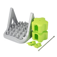 HKM-3866685 Interactive Roller Food Dispenser Toy for Cats and Dogs - Gray and Green Leaky Toy