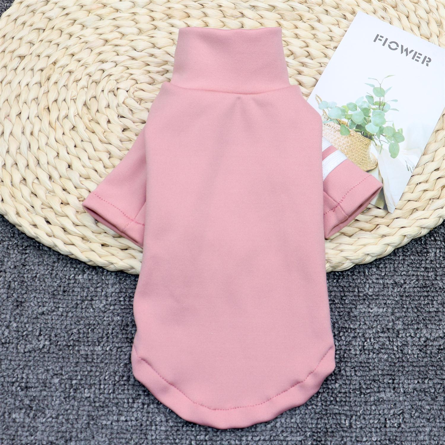 HKM-3867453 Casual Spring Pet Bottoming Shirt in Pink, Blue, and Green - Cotton, Various Sizes Available