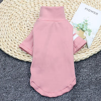 HKM-3867453 Casual Spring Pet Bottoming Shirt in Pink, Blue, and Green - Cotton, Various Sizes Available