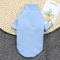 HKM-3867453 Casual Spring Pet Bottoming Shirt in Pink, Blue, and Green - Cotton, Various Sizes Available