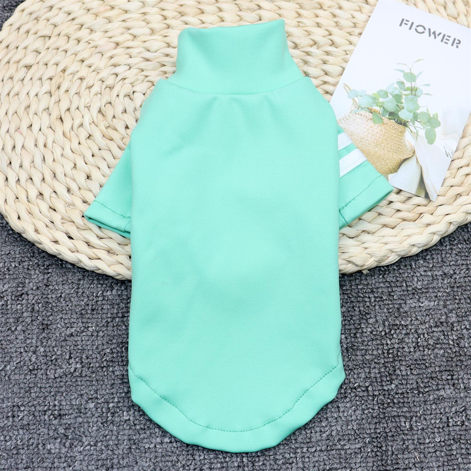 HKM-3867453 Casual Spring Pet Bottoming Shirt in Pink, Blue, and Green - Cotton, Various Sizes Available