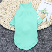 HKM-3867453 Casual Spring Pet Bottoming Shirt in Pink, Blue, and Green - Cotton, Various Sizes Available