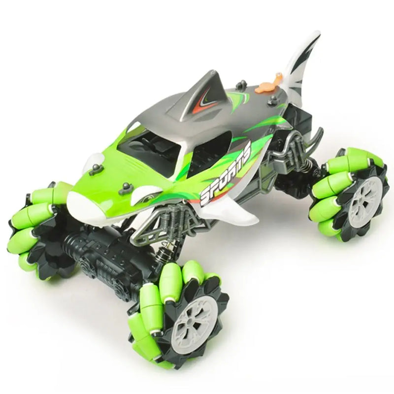 HKM-386835 1:16 RC Shark Drift Stunt Car - 4CH Radio Control Toy for Indoor/Outdoor Fun for Ages 5 and Up