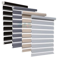 HKM-386835 Motorised Double Layer Day and Night Roller Window Blinds with Remote Control and WIFI Connectivity