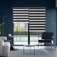 HKM-386835 Motorised Double Layer Day and Night Roller Window Blinds with Remote Control and WIFI Connectivity