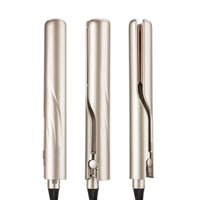 HKM-386835 Portable Hair Curling and Straightening Device in Black Pink and Light Champagne Gold, 220V