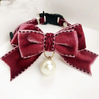 HKM-3869629 Elegant Bow Tie Collar for Cats and Dogs in Various Colors and Sizes