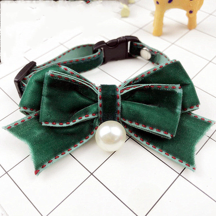 HKM-3869629 Elegant Bow Tie Collar for Cats and Dogs in Various Colors and Sizes