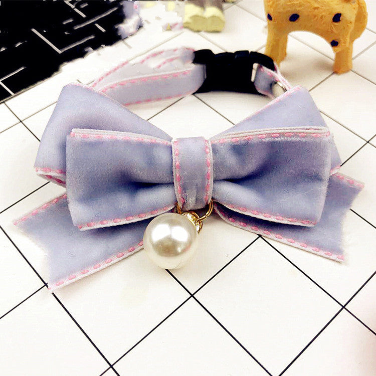 HKM-3869629 Elegant Bow Tie Collar for Cats and Dogs in Various Colors and Sizes