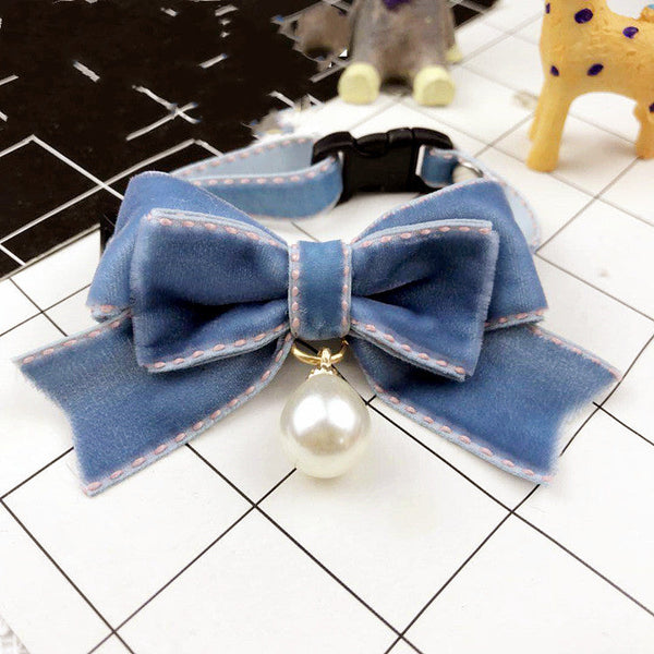 HKM-3869629 Elegant Bow Tie Collar for Cats and Dogs in Various Colors and Sizes