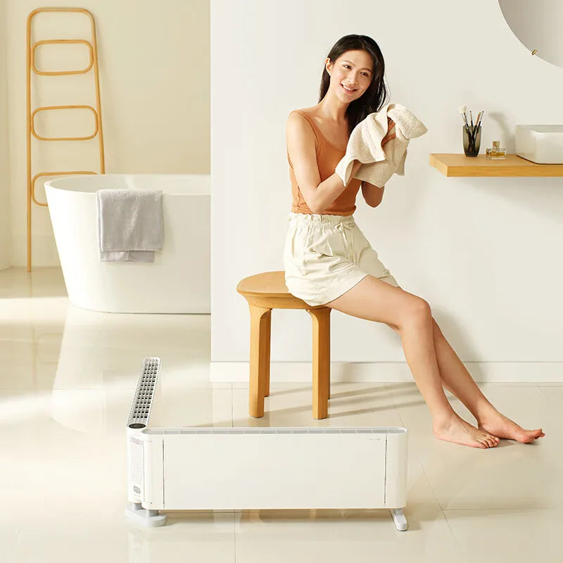 HKM-387027 Ultra-Thin Folding Electric Heater with Remote Control and Waterproof Design, 2200W, for Household Use