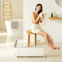 HKM-387027 Ultra-Thin Folding Electric Heater with Remote Control and Waterproof Design, 2200W, for Household Use