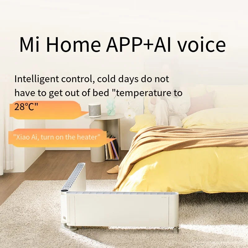 HKM-387027 Ultra-Thin Folding Electric Heater with Remote Control and Waterproof Design, 2200W, for Household Use