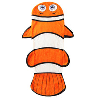 HKM-387091 Infant Soft Coral Pattern Cartoon Clown Fish Plush Sleeping Bag with Anti-Kick Design
