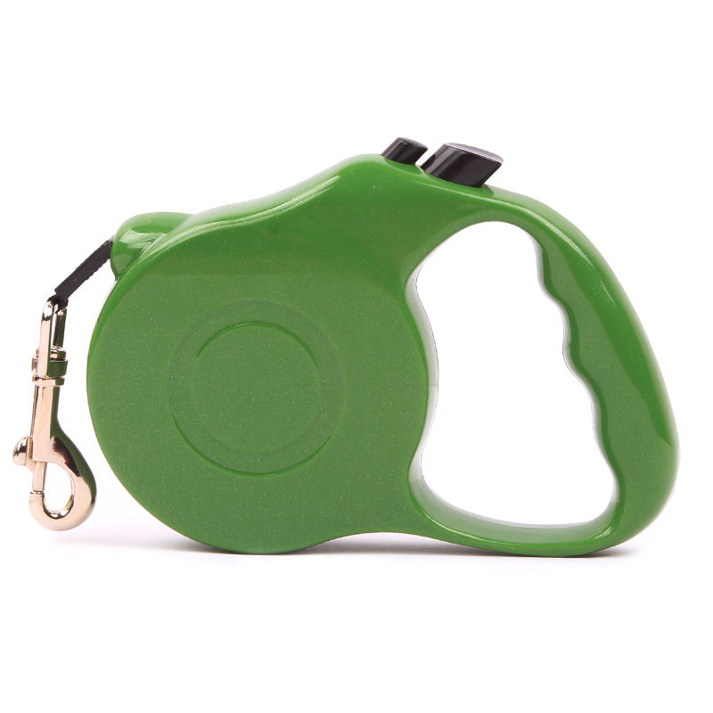 HKM-3871421 Automatic Telescopic Dog and Cat Traction Rope - Durable Nylon with Chrome-Plated Fasteners - 3M/15M Options in Multiple Colors