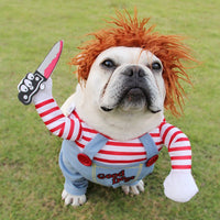 HKM-3871805 Adjustable Funny Halloween Dog Costume with Wig and Accessory for Parties