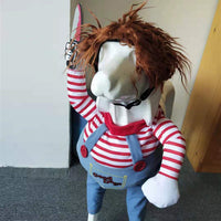 HKM-3871805 Adjustable Funny Halloween Dog Costume with Wig and Accessory for Parties