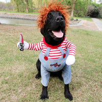 HKM-3871805 Adjustable Funny Halloween Dog Costume with Wig and Accessory for Parties