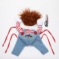 HKM-3871805 Adjustable Funny Halloween Dog Costume with Wig and Accessory for Parties