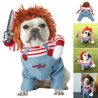 HKM-3871805 Adjustable Funny Halloween Dog Costume with Wig and Accessory for Parties