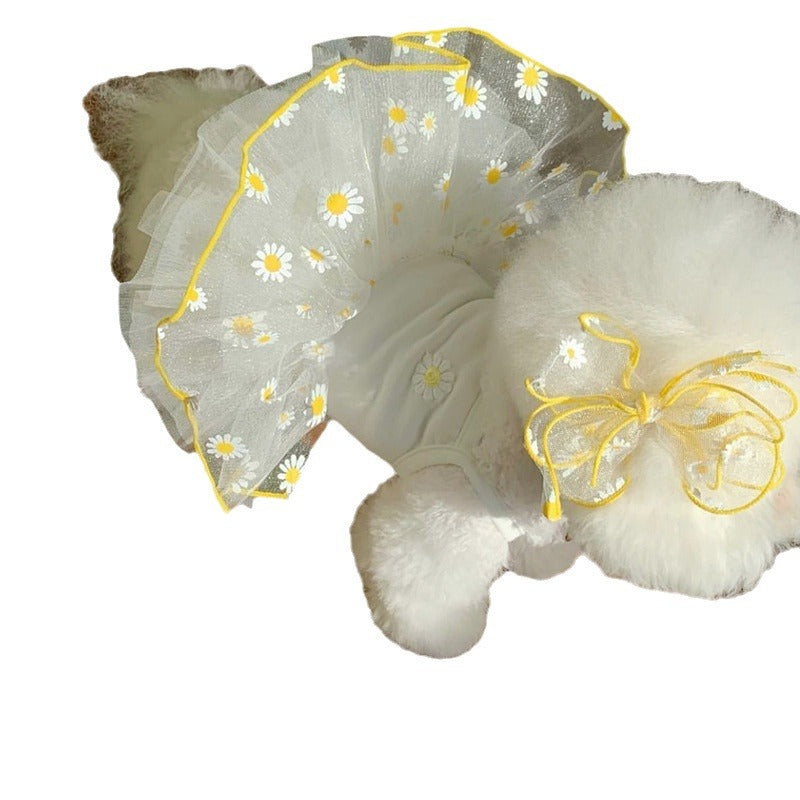 HKM-3872189 Summer Yellow Daisy Dog Apparel, Lightweight and Comfortable Sizes XS-XL