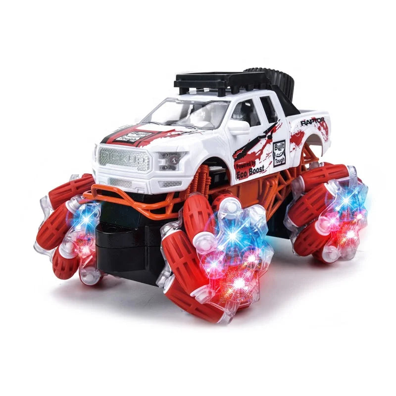 HKM-387219 11-Channel Remote Control Stunt Drift Racing Car with Music - 1:16 Scale Electric Toy for Ages 2 and Up