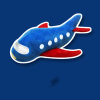 HKM-3872445 Durable Plush Knot Dog Toy for Gnawing - Airplane & Rocket Design