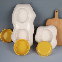 HKM-3873597 Creative Pet Egg Yolk Bowl - Single & Double Options for Your Furry Friend