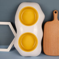 HKM-3873597 Creative Pet Egg Yolk Bowl - Single & Double Options for Your Furry Friend