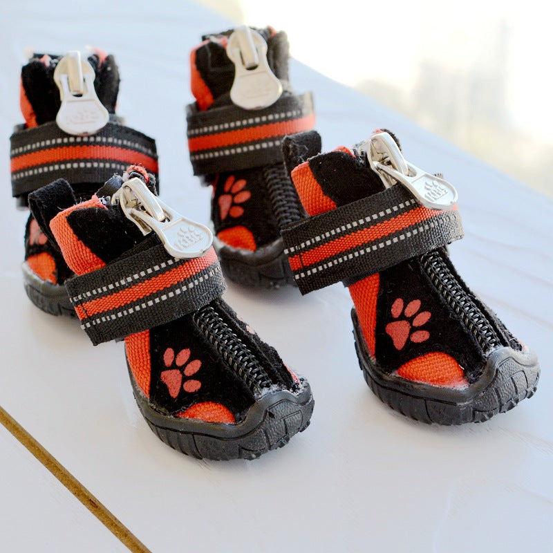 HKM-3874237 Comfortable Waterproof Suede Cotton Shoes for Medium and Large Dogs - Non-Slip and Warm