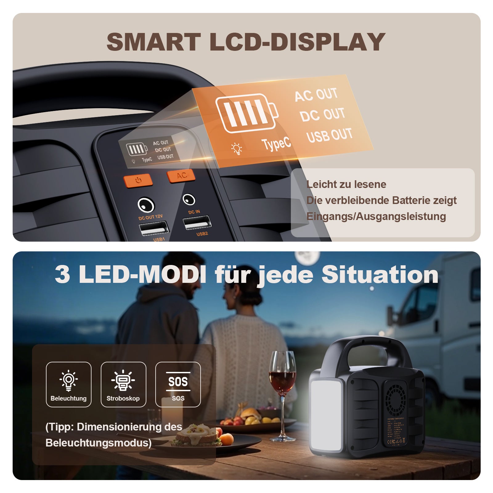 HKM-387475 Portable Power Station T101, 99Wh Lithium Battery Backup with AC, DC, USB Outputs for Camping, Travel, and Emergencies
