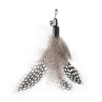HKM-3874877 Wooden Handle Interactive Cat Teaser with Feather and Bell Replacement Head