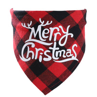 HKM-3875005 Plaid Dog Triangle Bandana Towel for Winter – Cotton Material, Available in Multiple Color Options