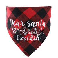 HKM-3875005 Plaid Dog Triangle Bandana Towel for Winter – Cotton Material, Available in Multiple Color Options