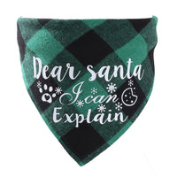 HKM-3875005 Plaid Dog Triangle Bandana Towel for Winter – Cotton Material, Available in Multiple Color Options