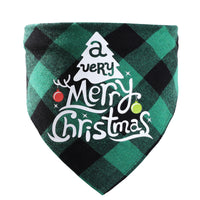 HKM-3875005 Plaid Dog Triangle Bandana Towel for Winter – Cotton Material, Available in Multiple Color Options