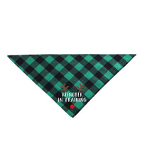 HKM-3875005 Plaid Dog Triangle Bandana Towel for Winter – Cotton Material, Available in Multiple Color Options